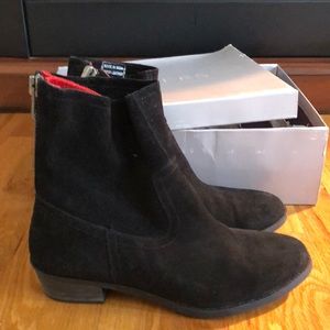 Black Suede Ankle Booties